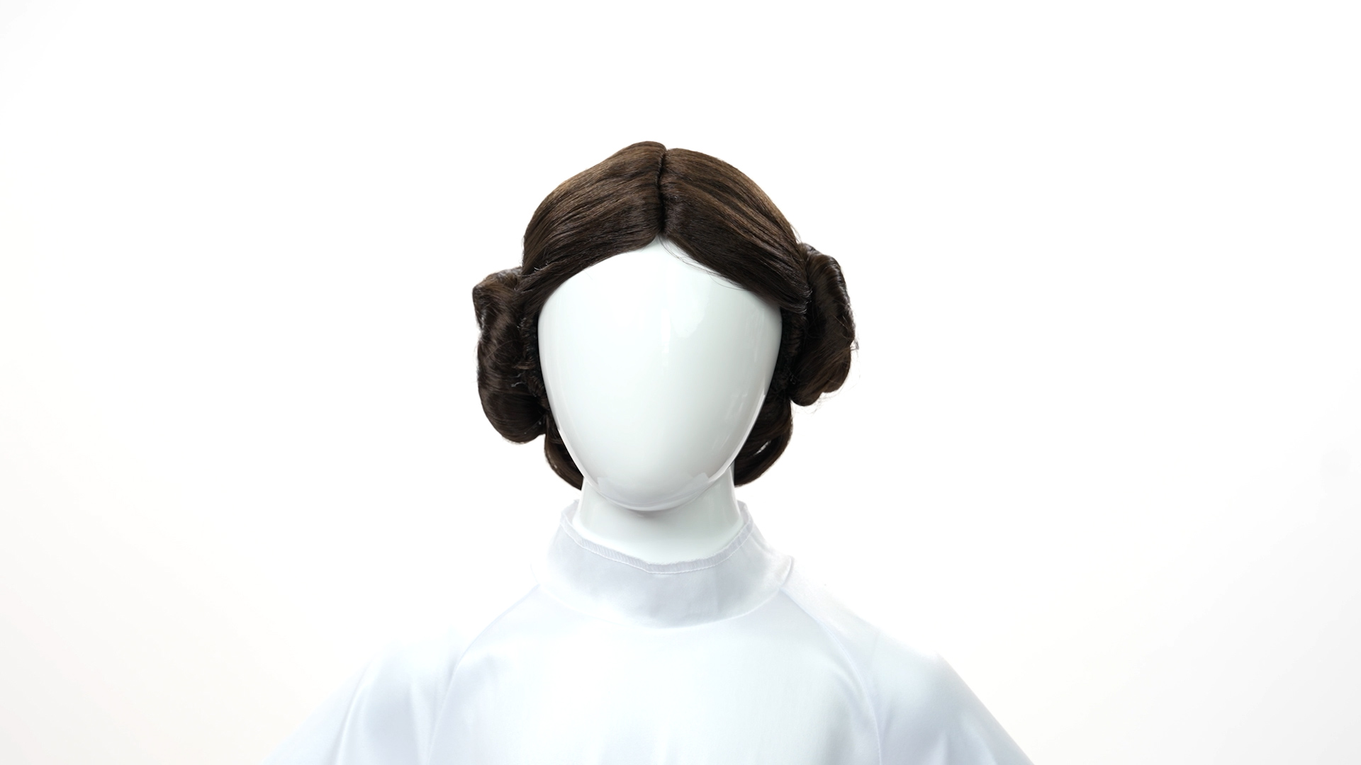 JWC3028 Princess Leia Wig Adult 360 Rotation